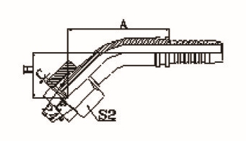45°公制内螺纹24°锥带O形圈重系列ISO 12151-2-DIN