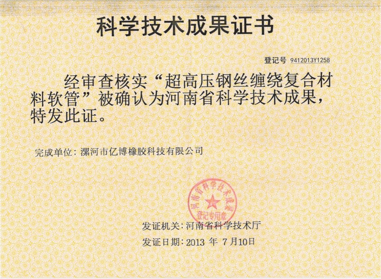 科学技术成果证书二 - 企业荣誉证书