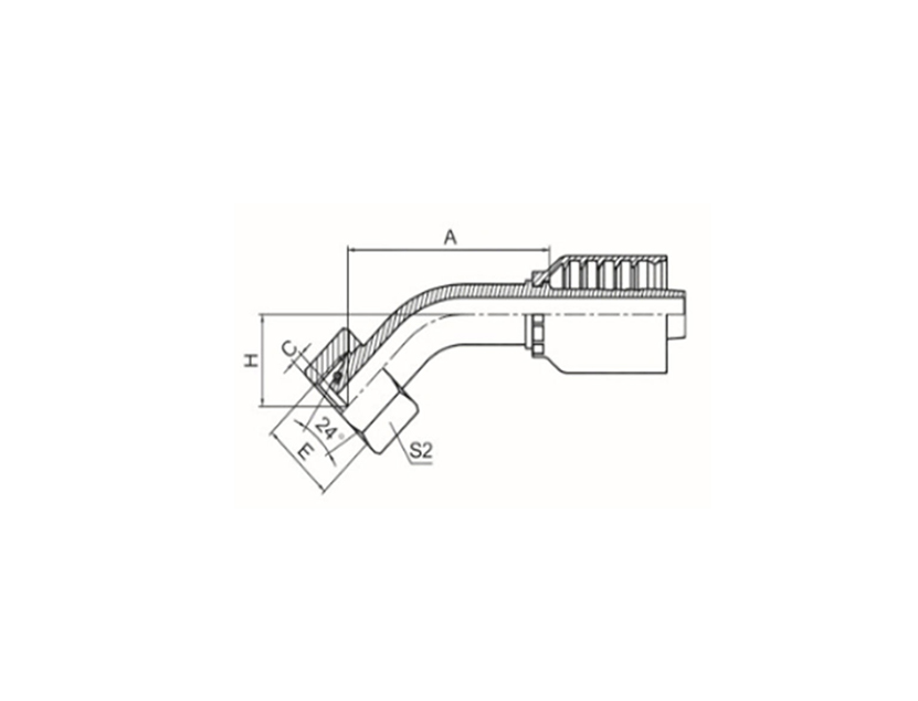 45°公制内螺纹24°锥带O形圈重系列 ISO 12151-2 DIN 3865产品实拍图