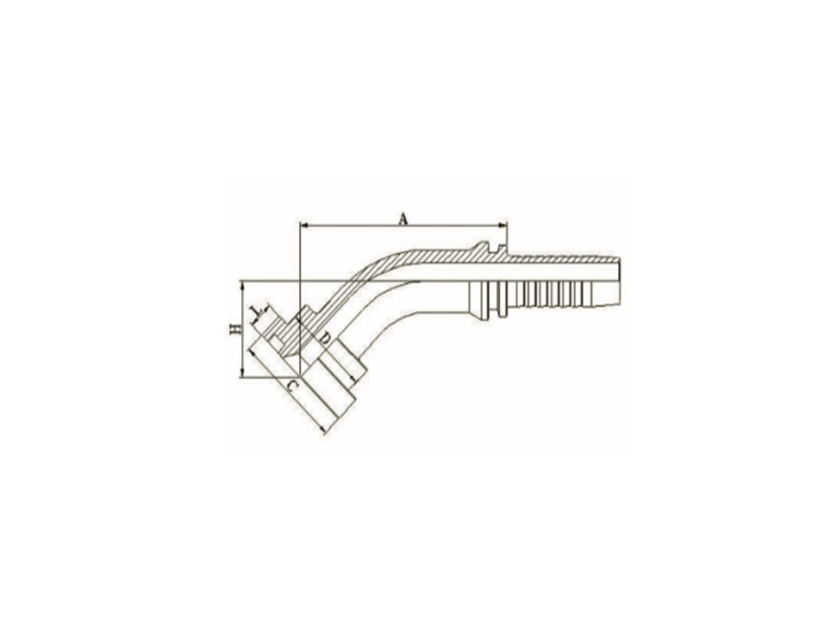 45° SAE 法兰 6000PSI ISO 12151-3-SAE J516产品实拍图