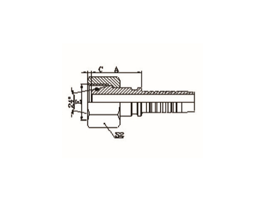 METRIC FEMALE INTERNAL THREAD 24° CONE WITH O-RING HEAVY SERIES ISO 12151-2 DIN 386 Product Image