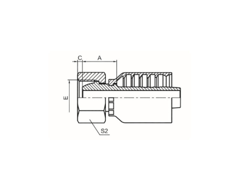 45° METRIC FEMALE INTERNAL THREAD 24° SPHERE LIGHT SERIES Product Image