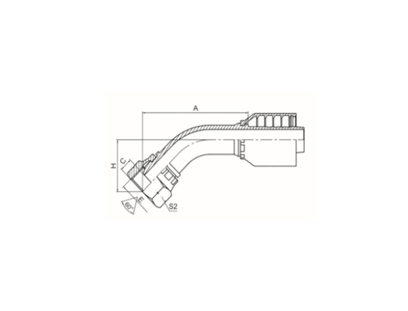 45° BSPP FEMALE THREAD 60° FLARE SEAT Product Image