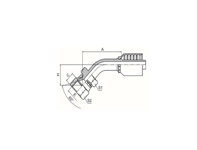 45° JIS B8363 BRITISH STANDARD FEMALE THREAD 60° INTERNAL CONE SEAT Product Image