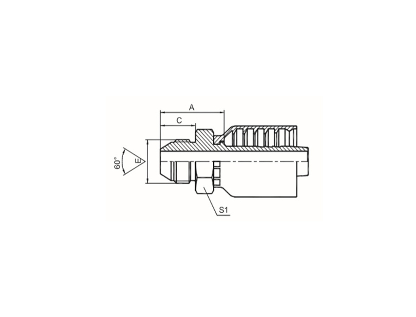 JAPANESE METRIC MALE THREAD 60° FLARE SEAT Product Image