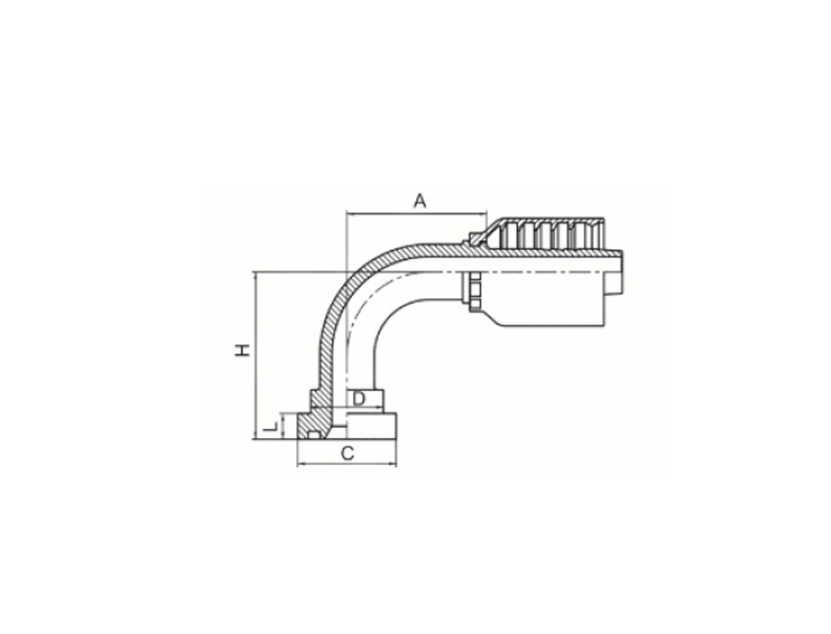 90° SAE FLANGE 3000 PSI Product Image