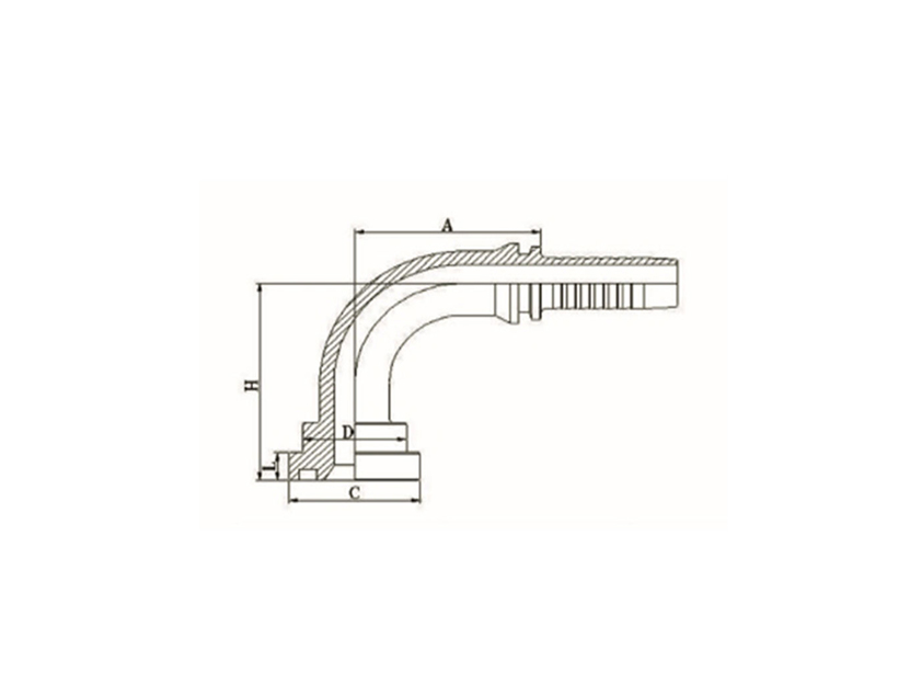 90° SAE FLANGE 6000 PSI ISO 12151-3-SAE J516 Product Image