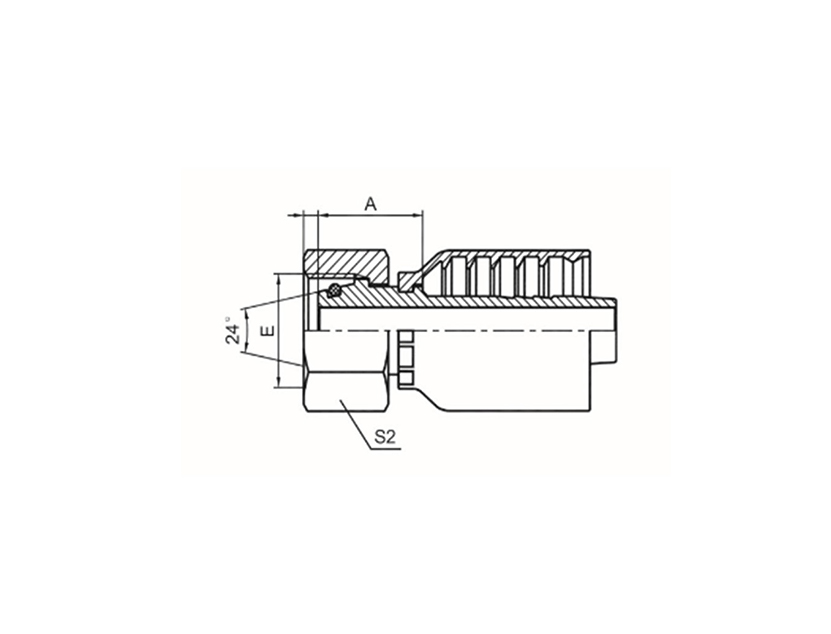 METRIC FEMALE 24° CONE WITH O-RING LIGHT SERIES ISO 12151-2 DIN 3865 Product Image